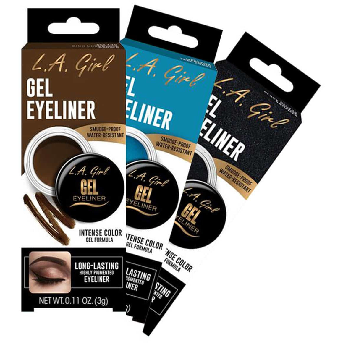 L.A Girl Gel Eyeliner Smudge -Proof Water Resistant