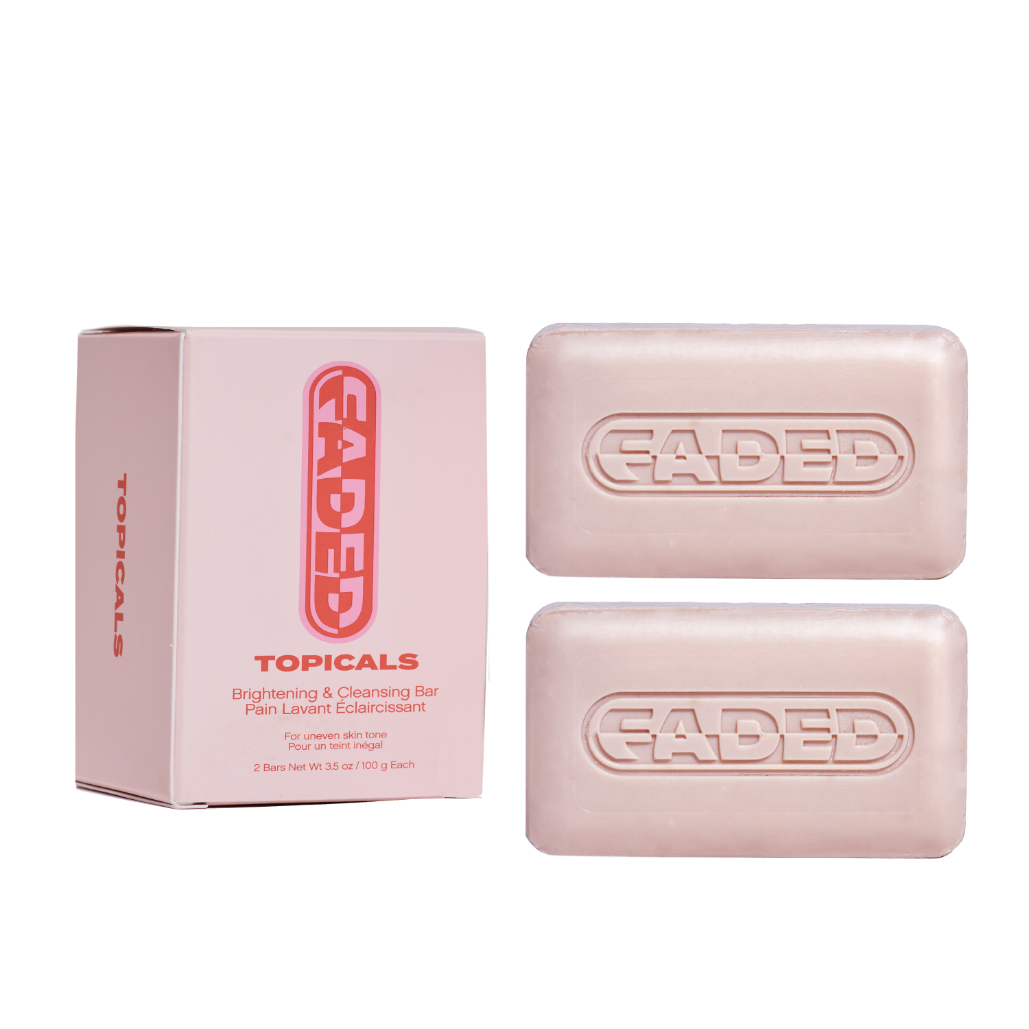 Faded Topicals Brightening & Cleansing Bar Pain Lavant Eclaircissant