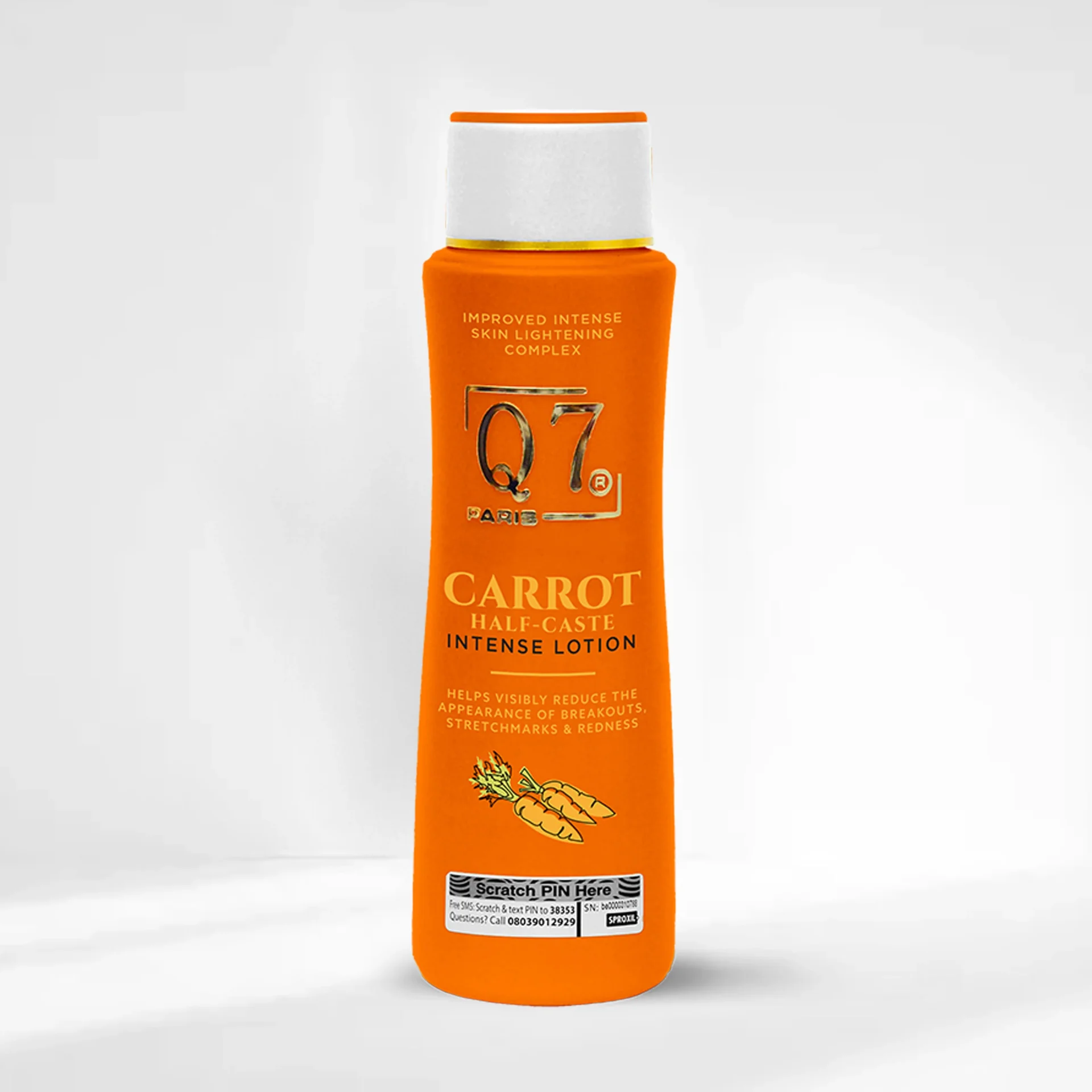 Q7 Carrot Skin Lightening Body Lotion (300Ml)