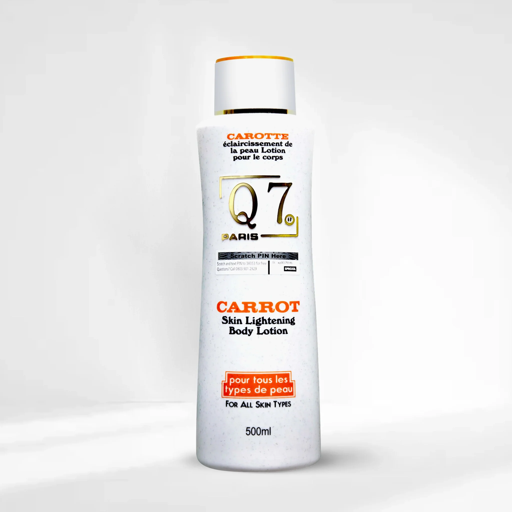Q7 Carrot Skin Lightening Body Lotion 500Ml