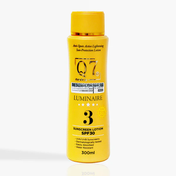 Q7 Luminaire 3 Sunscreen Lotion SPF30